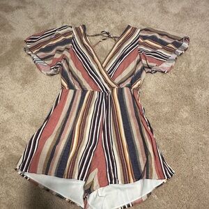 Trixxi Multicolor Striped Romper
